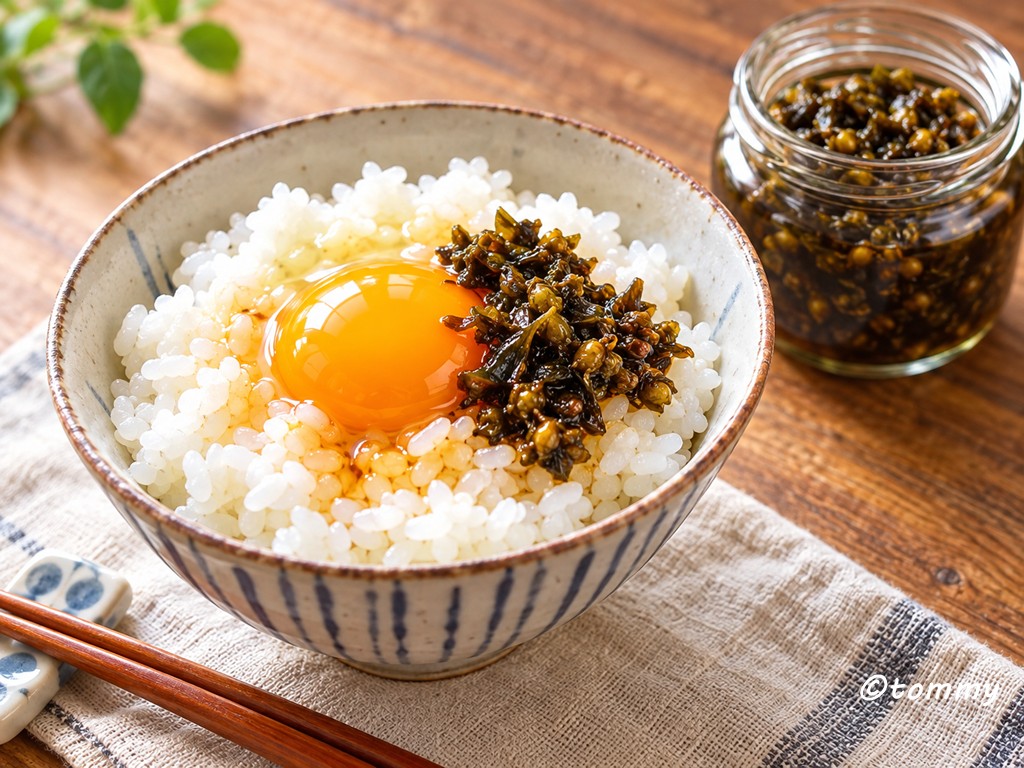 しその実と卵かけごはん